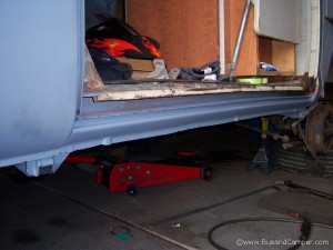 Long sill under campervan sliding door replaced